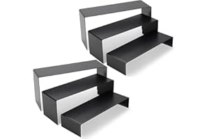 ihomecooker 6 Pc Metal Display Risers Showcase for Shoe Risers Retail Stand Cupcake Stand Dessert Stand (Black)