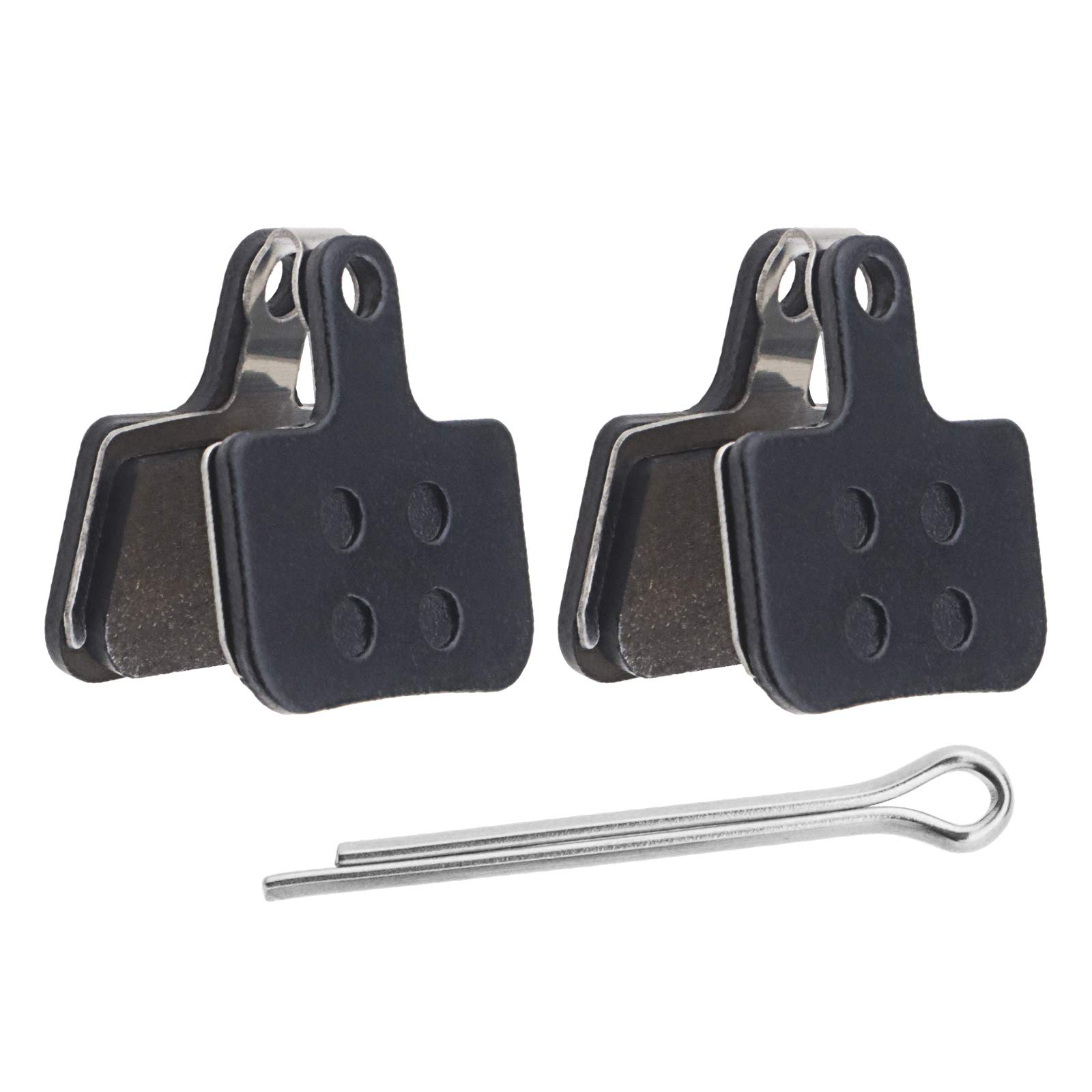 Be In Your Mind 2 Pairs Resin Semi Metallic Bicycle Disc Brake Pads 4mm Thickness With Springs & Securing Clips Compatible With SRAM Level T Level TL