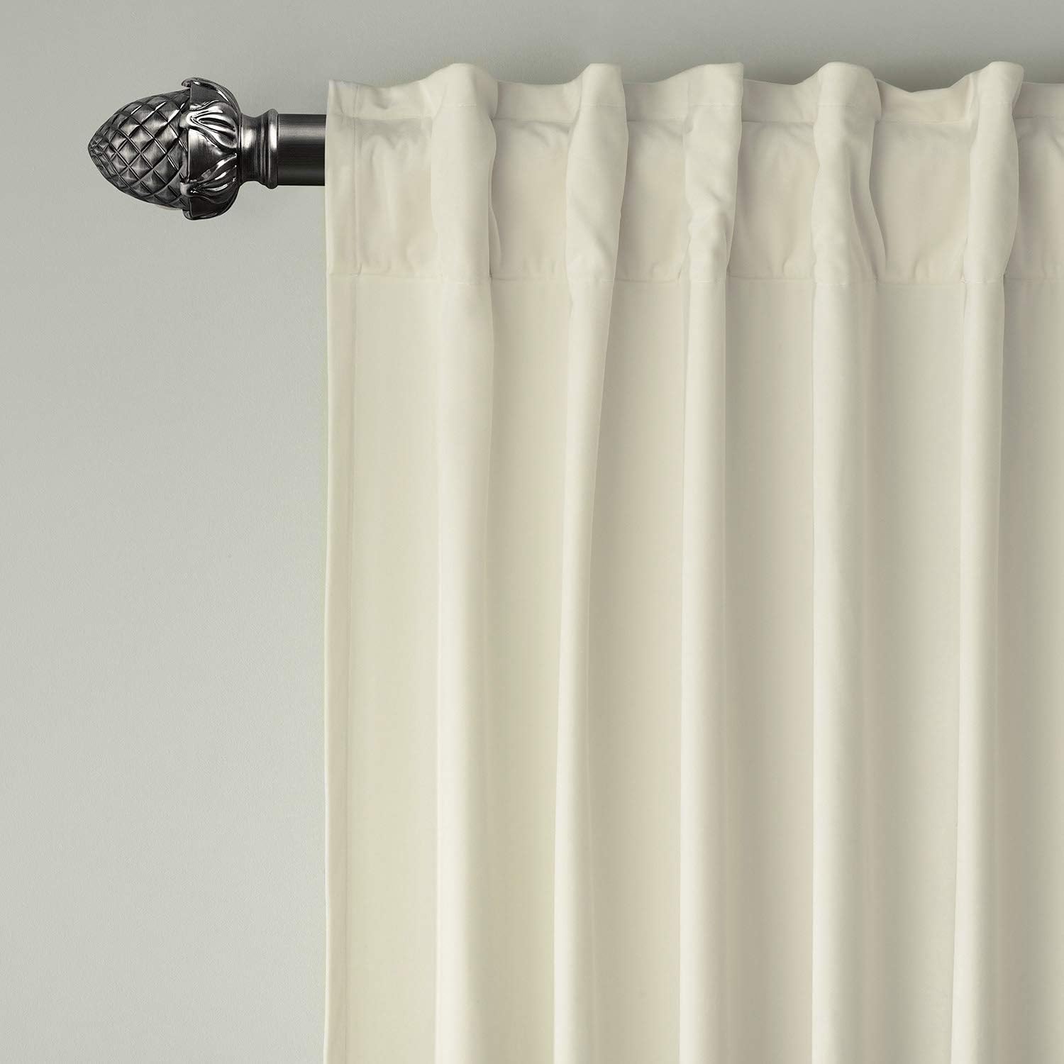 ChadMade Set of 2 Solid Matt Velvet Curtain Panel Drapes Back Tab/Rod Pocket Beige 50W x 84L Inch Each, Birkin Collection