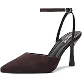 Susanny Heels for Women Stiletto Closed Pointed Toe Backless Dress Shoes High Heels Sexy Kitten Pumps Wedding Guest Party Dance Prom Dressy Comfort Shoes