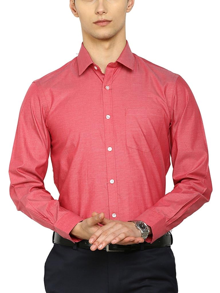 Buy Arrow Men's Formal Shirt (8907378618368_ASSF0400_40_Dark Pink) at
