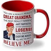 Mother's Day Gift for Grandma, Best Grandmas Gift From Grandson, Granddaughter, Grandkids, Funny Christmas Birthday Valentine Present For Grandmother, Grandma Ceramic Mug 11 Oz