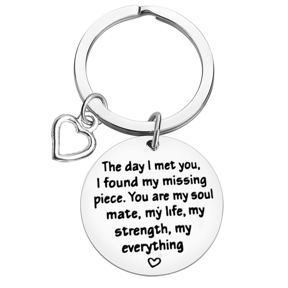 Anniversary Keyring Gifts for Boyfriend Fiance Husband The Day I Met You I Found My Missing Piece Keyring Christmas Birthday Gifts Valentines Day Gifts for Him
