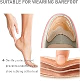 VivoFoot 2 Pairs Anti-Slip Heel Grips Gel Leather Back Cushions Beige view 4