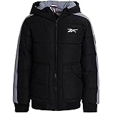 Reebok Boys Puffer Jacket - Heavyweight Insulated Zip Up Quilted Puffer Bomber Jacket - Weather Resistant Boys Winter Coat
