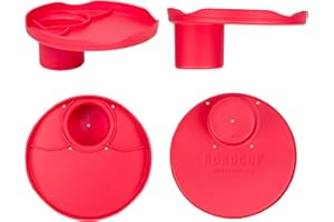 ROBOCUP Plate Accessory, in All 12 Colors, Conveniently Holds Your Food, Snacks, Drinks | Multi-Use Hands Free Project Work Station, Ruggedized Portable Design, Diameter of 8.5"/21.6 CM