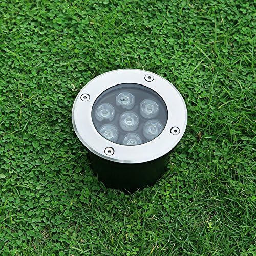 Landscape Lights Pathway Lights 7W 12V-24V In Ground Well Lights LED Landscape Lighting Low voltage Lights for Driveway, Deck, Garden, Outdoor Lighting (1 Pack, Daylight White)