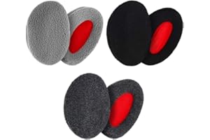 CurcKua 3Pair Bandless Earmuffs Winter Polar Fleece Ear Bags Soft Ear Protective Covers for Cold Weather.