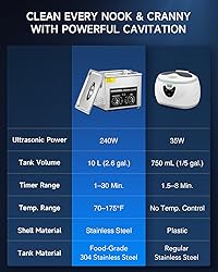 CREWORKS 10L Ultrasound Cleaning Machine with