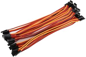 OliYin 20pcs 5.90inch 22awg 60 Cores Male to Male Lead Plug Servo Extension Wire Cable Line for RC Model Aircraft Stranded Futaba JR