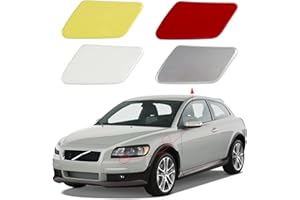 CZSHIYUE Front Bumper Headlight Headlamp Washer Jet Spray Nozzle Cover Cap Fit for Volvo C30 2008 2009 2010 30655933/30655934 (Unpainted, Right Passenger Side)