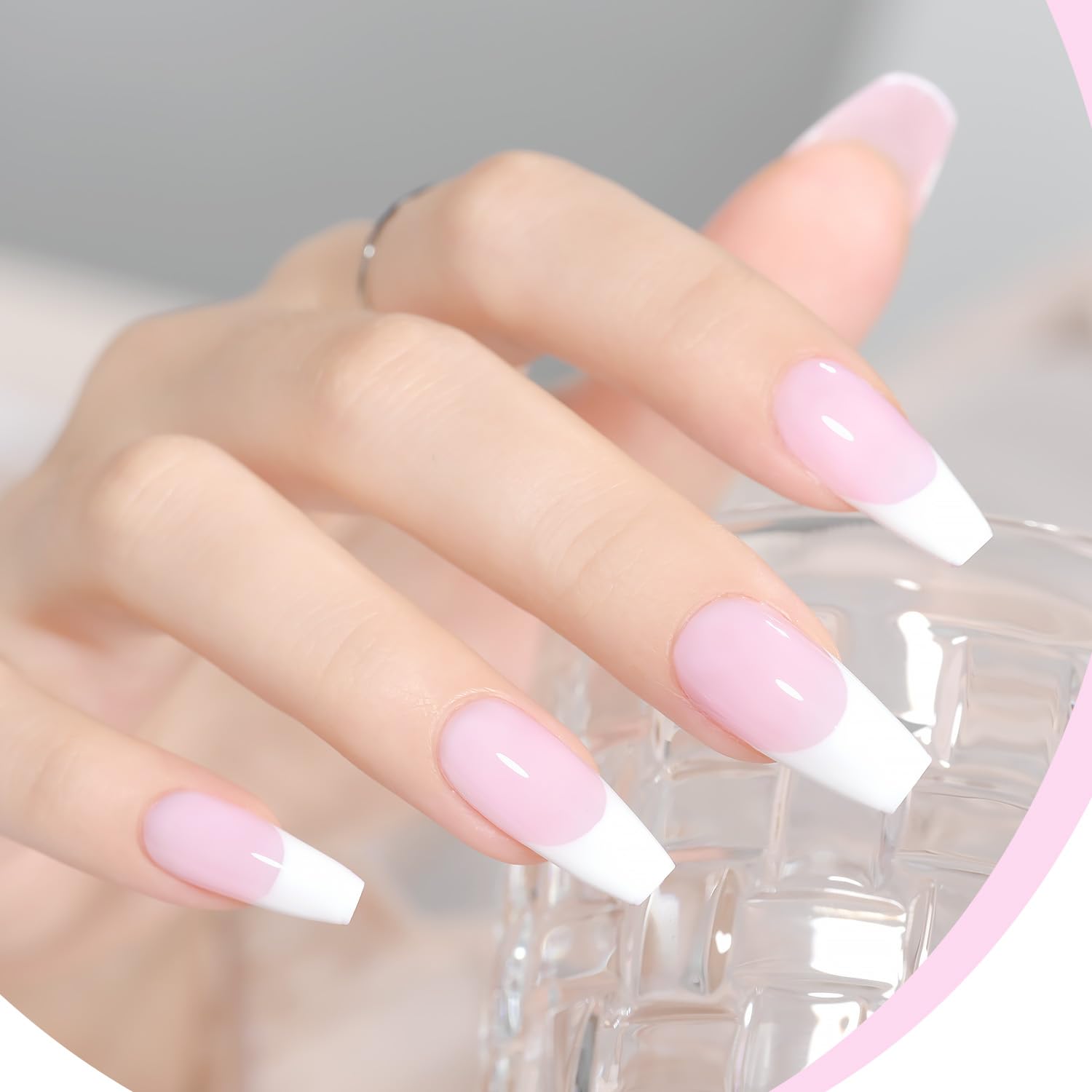 GAOY Baby Pink Gel Nail Polish, 16ml Soak Off UV Light Cure Gel Polish for Nail Art DIY Manicure at Home, Color 1525 - Image 3