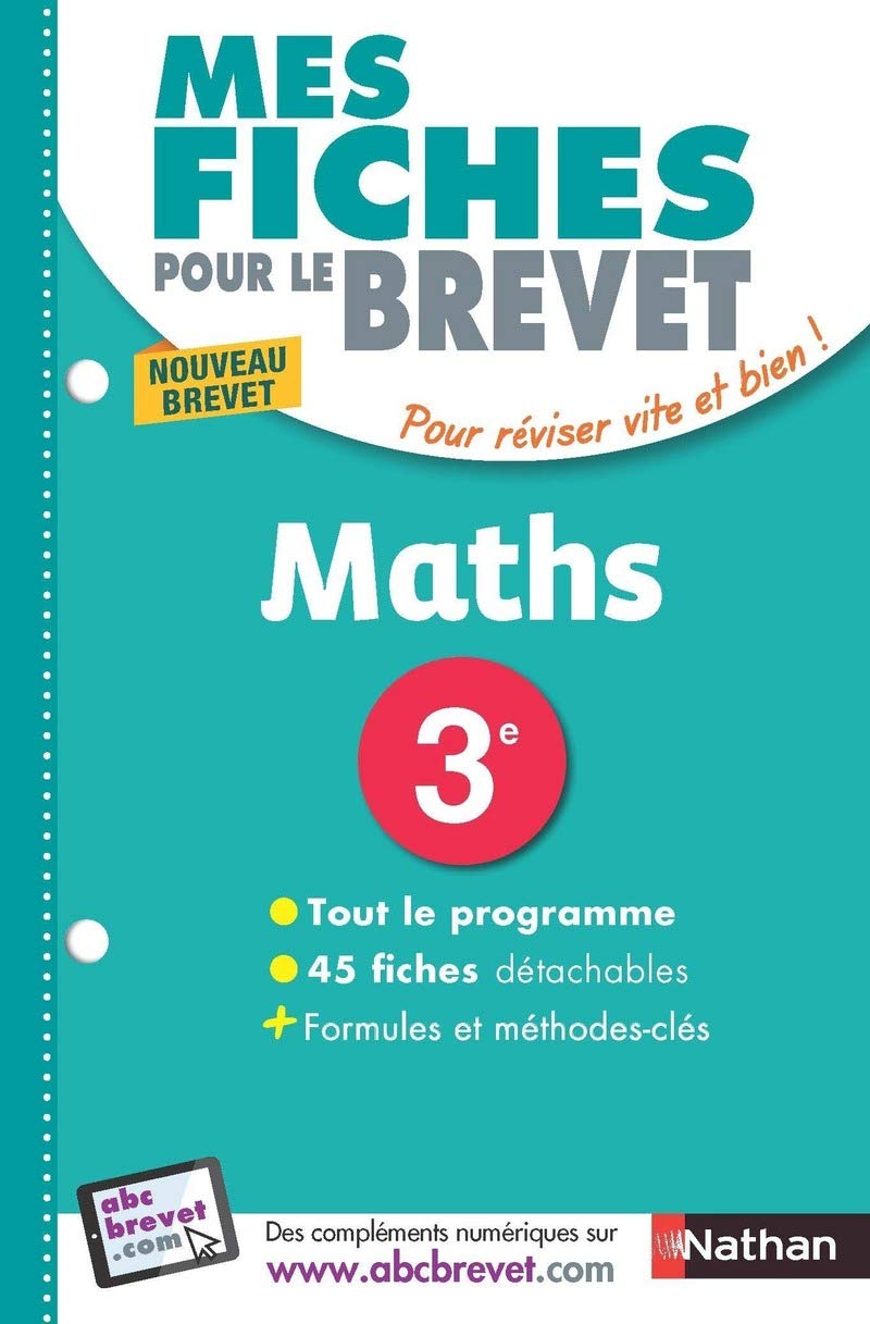 Amazon Fr Fiches Pour Le Brevet Mes Maths 3e Gouygou Cedric Lassus Gilles Livres