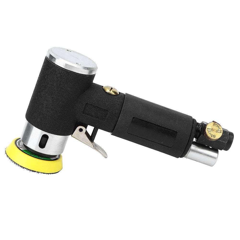 Akozon Air Angle Sander, Mini Air Angle Sander 90° Pneumatic Polishing Grinding Machine + 2inch 3inch Sanding Pad Air Sander