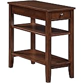 Convenience Concepts American Heritage Chairside End Table with Drawer 23.5" - Classic Living Room Table with Storage Shelf, 