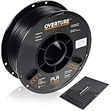 OVERTURE PLA Filament 1.75mm with 3D Build Surface 200mm x 200mm 3D Printer Consumables, 1kg Spool (2.2lbs), Dimensional Accu