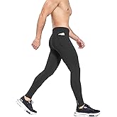 baleaf Men's Winter Running Tights Thermal Cycling Pants Water Resistant Fleece Leggings Zipper Pockets Cold Weather Gear