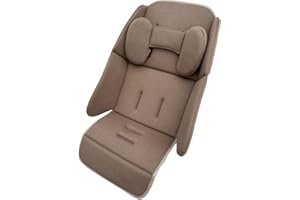 Colukii Insert Liner Cushion Seat Compatible with Uppababy Vista V2 and Cruz Strollers, with Head Support Pillow and Wedge Support, Skin Friendly Fabric (Khaki)
