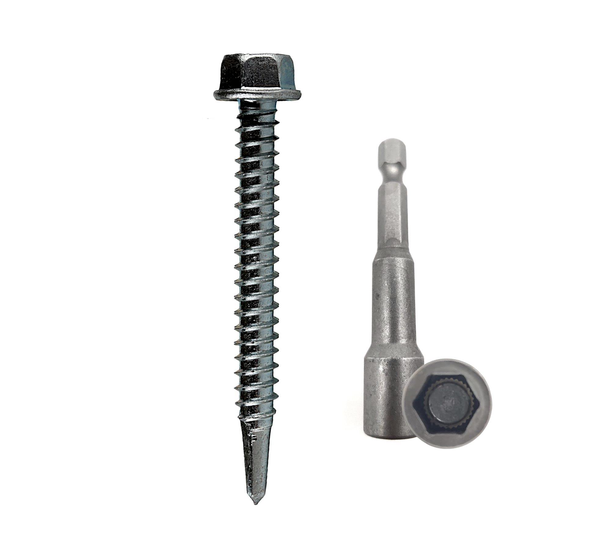 DOJA Industrial | Self Drilling Screws Without Washer 5,5x50 (Pack 100) with Drill Glass M8 (Pack 1) — image 1