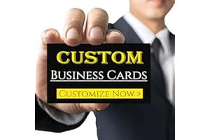 Custom Business Cards for Small Business - Personalized 300gsm Matte Paper, Front & Back Printed, 3.5" x 2"