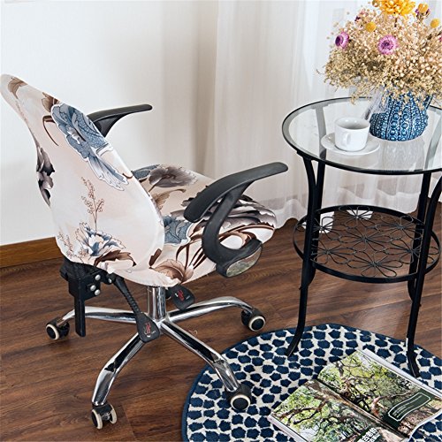 Office Computer Chair Cover Printing Rotating Armchair Cover Slipcover - Thumbnail 3