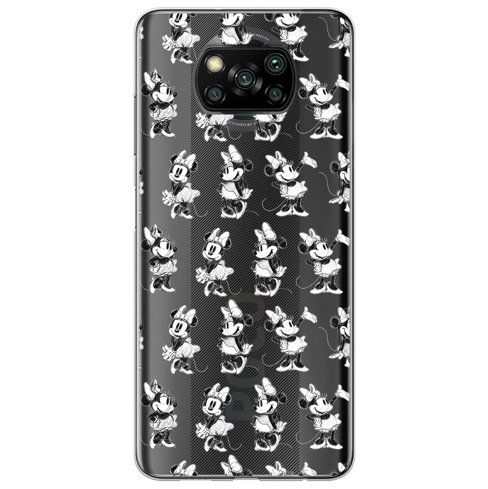 ERT GROUP mobile phone case for Xiaomi POCOPHONE X3 original and officially Licensed Disney pattern Minnie 018 optimally adapted to the shape of the mobile phone, partially transparent