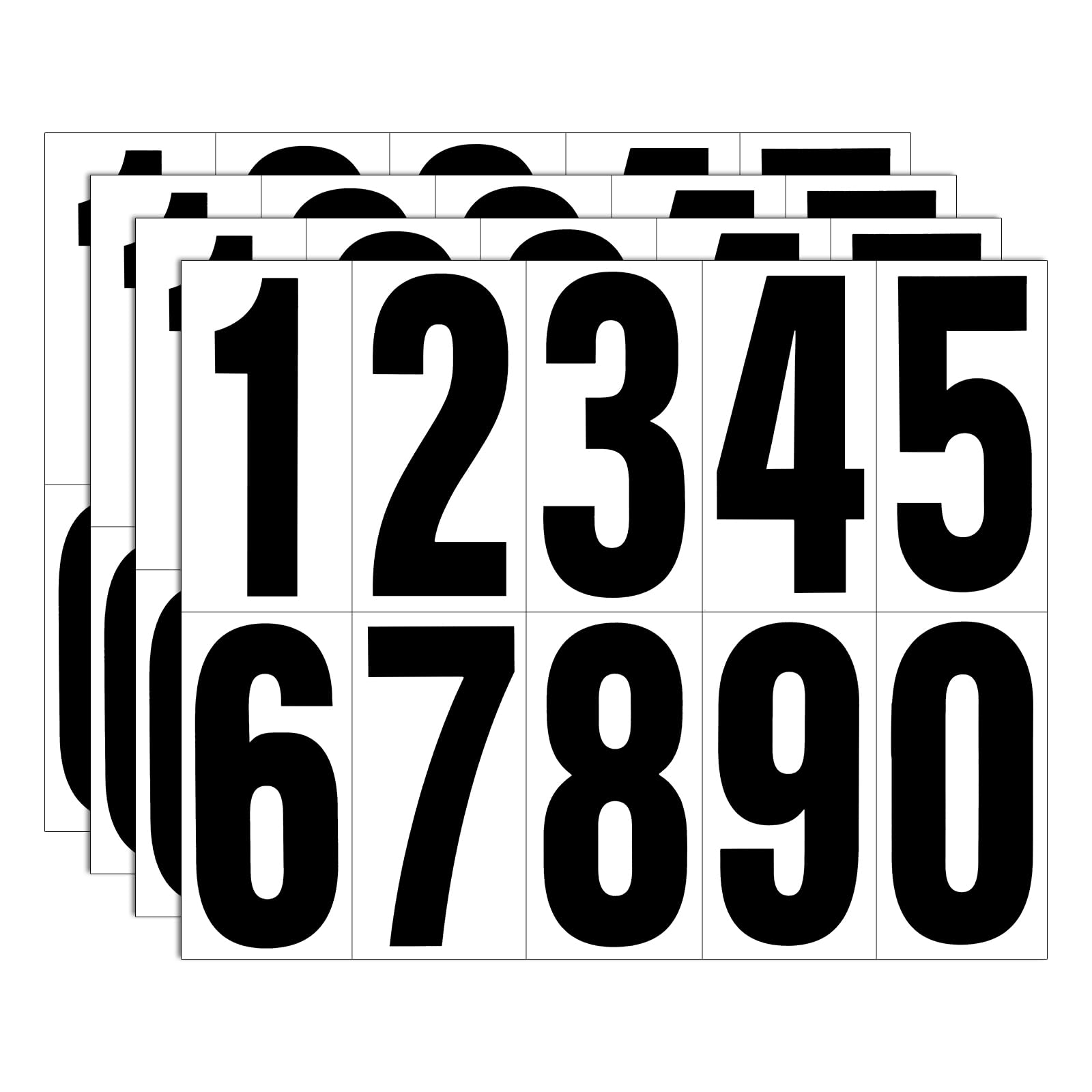 Reflective Number Stickers, 4 Sets 2 Inch Vinyl