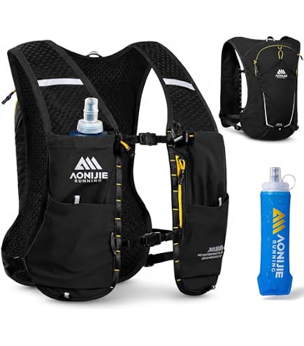 AONIJIE Hydration Backpack for Runners 10L Breathable Running Hydration Vest for Marathon Race, Hiking, Biking, Cycling (Blue, M) : Sports & Outdoors