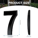 Vicloon 3D Mailbox Numbers Self Adhesive 3 Inches ABS Acrylic Black view 2