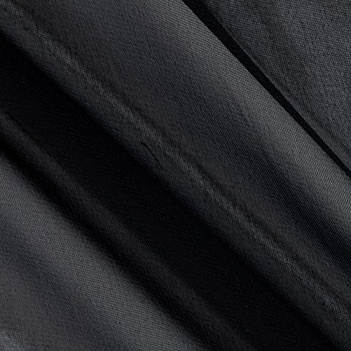 Ben Textiles Chiffon Solid Black Fabric by The Yard, Black