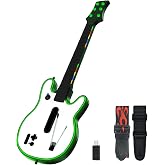 Lyvix Wireless Guitar Controller for PS4/PS3/PC RGB Light &amp; Fire Strap | Supports Guitar Hero 3/4/5, Rock Band 1/2, Clone Hero, and Fortnite Festival; includes an audio jack