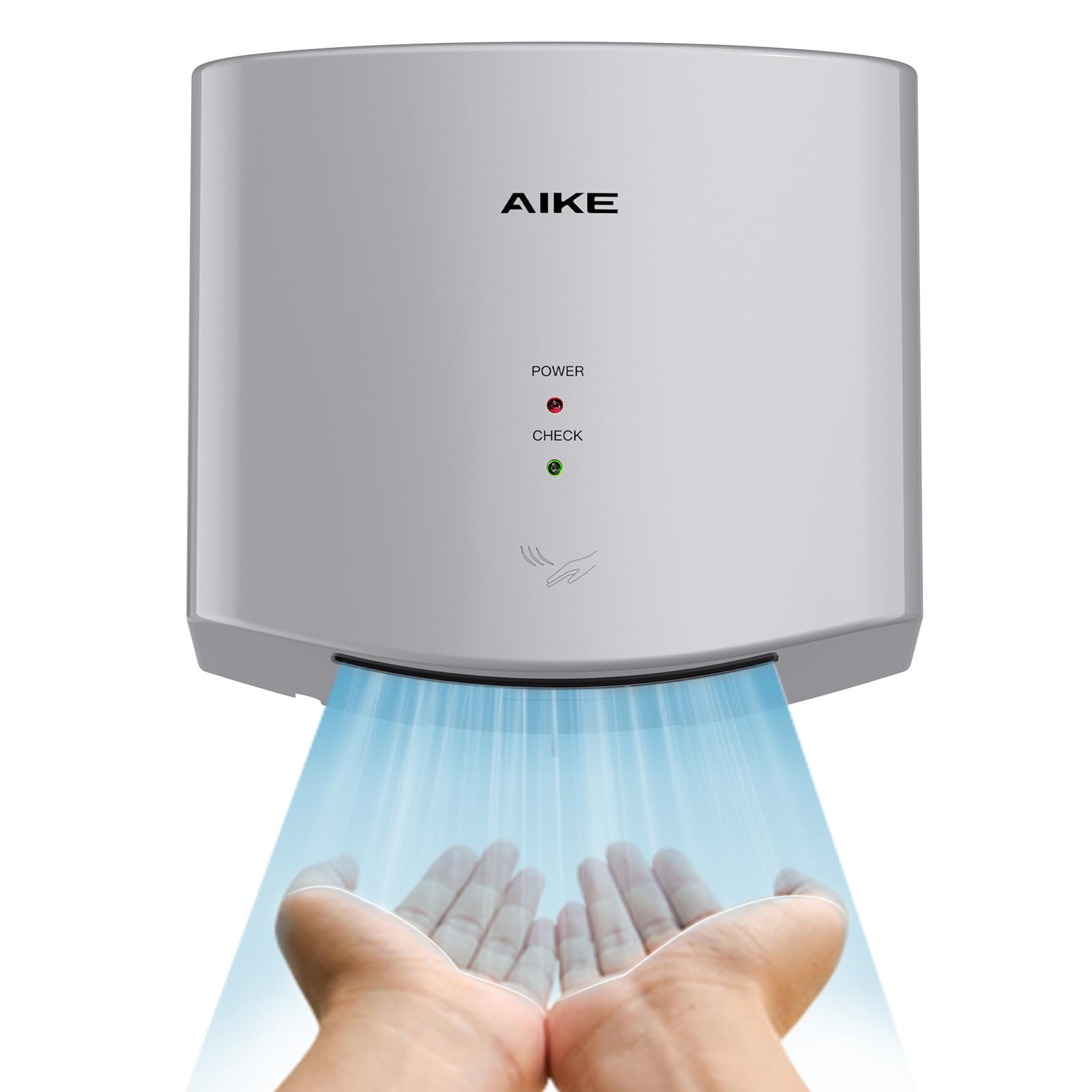 Photo 1 of AIKE Air Wiper Compact Hand Dryer 110V 1400W Silver (with 2 Pin Plug) Model AK2630S