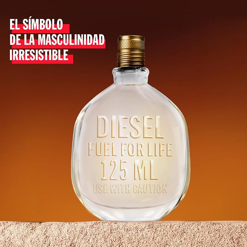 Fuel for Life, Perfume Masculino Água em Vaporizador de Spray, Fragrância Sensorial, 125 ml