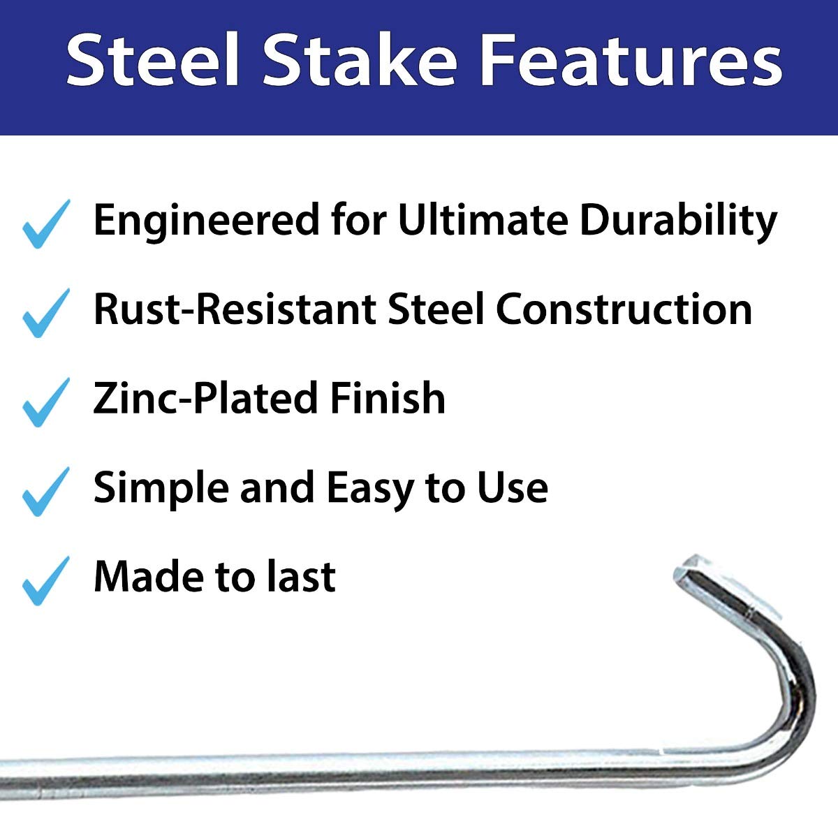Mua Moose Supply Steel Tent Stakes - Heavy-Duty Ground Hook Spikes ...