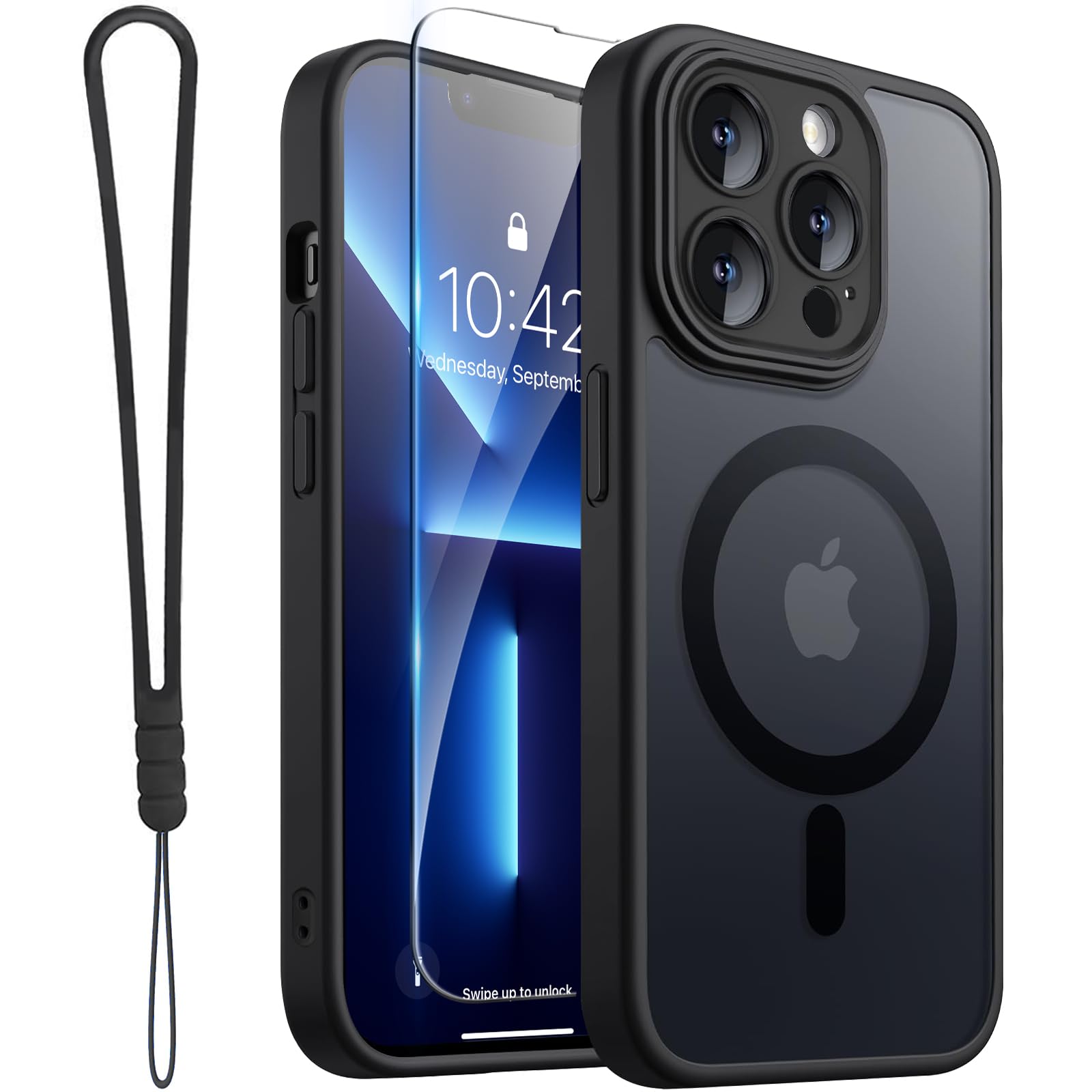 ROYBENS for iPhone 13 Pro-Max Matte Clear Case