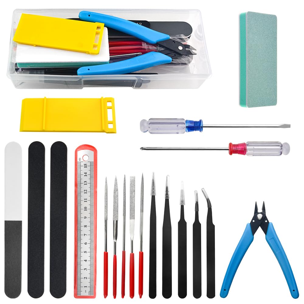 WMYCONGCONG 19 PCS Gundam Model Tools Kit, Hobby Building Tools Kit for Basic Model Assembling, Building and Repairing