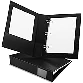 Humyoun 2 Pcs Legal Size 3 Ring Binder with 2 Pockets 2" Round Rings | Black Binder Holds 14.7" x 11.2" Paper, Legal Size Binder for Classroom Home Back to School Office Supplies
