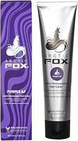 Arctic Fox 100 Vegan Semi Permanent Hair Dye Purple AF 165 ml view 6