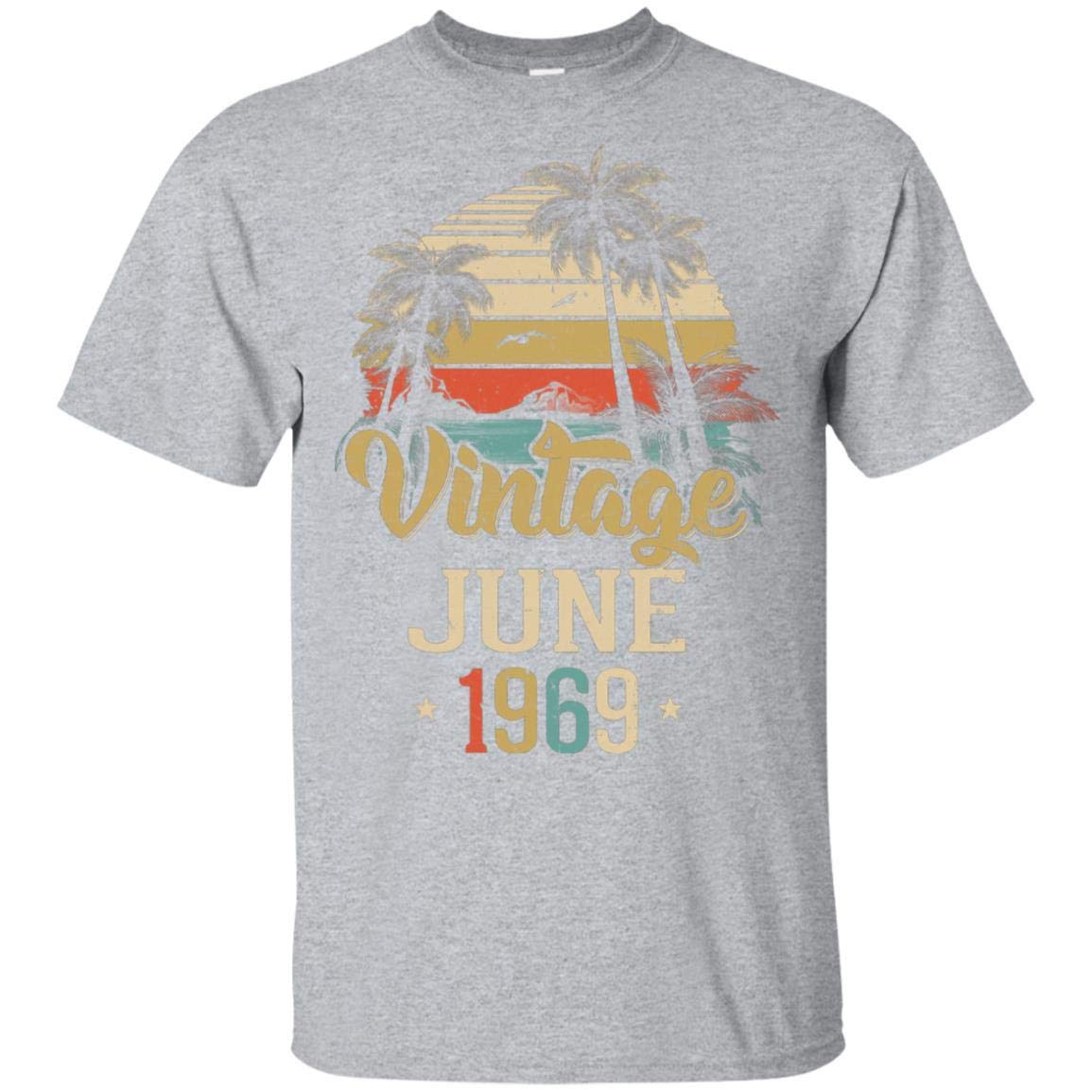  Retro Classic Vintage June 1969 50th Birthday Gif Short Sleeve Tee T Shirt