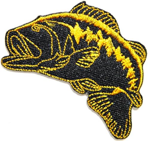 Bass Fishing Lure Hook Logo Jacket T shirt Patch Sew Iron on Embroidered Badge Sign Costum