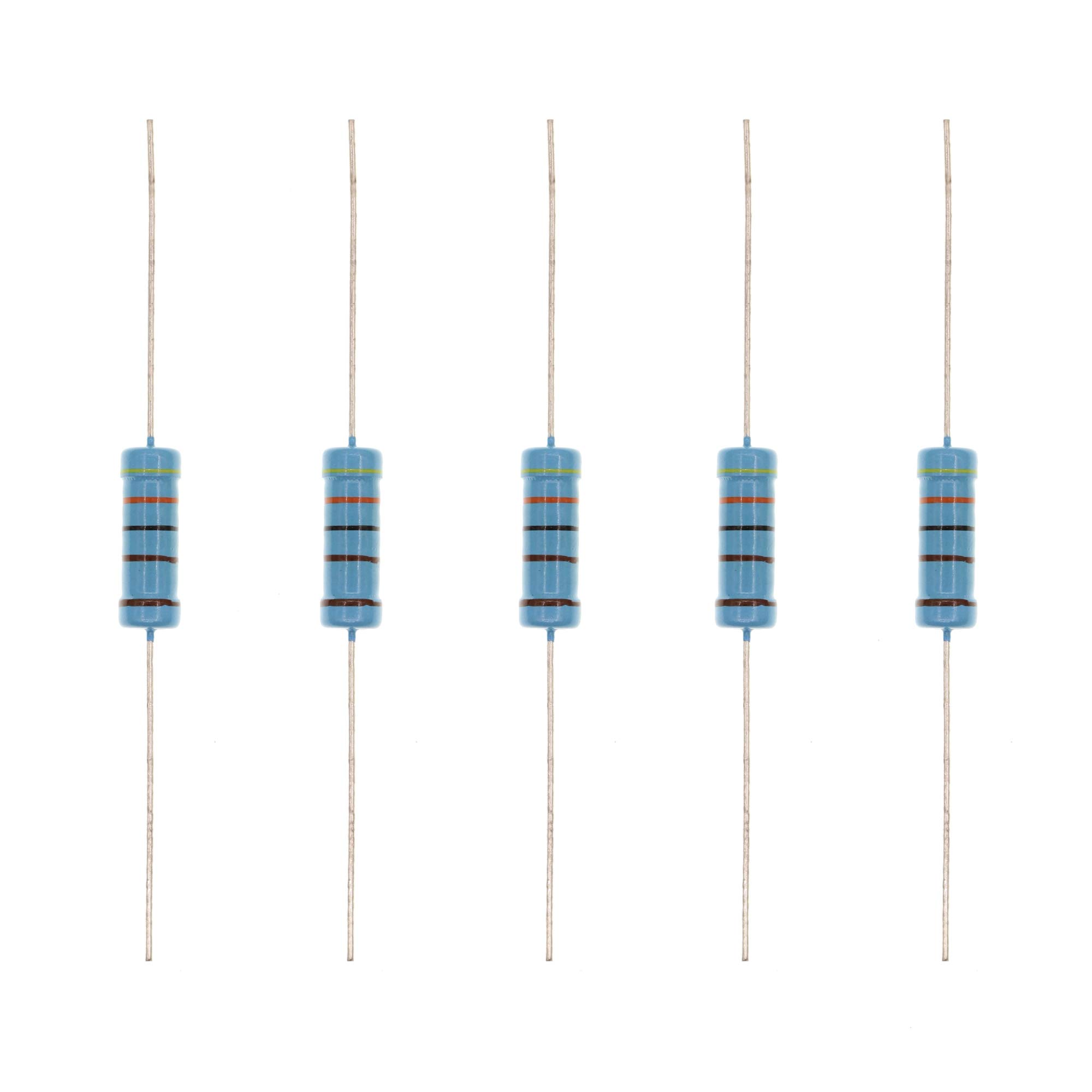 HUABAN 20PCS 3W 3 Watts 4K3 Ohm 1% Metal Film Resistor