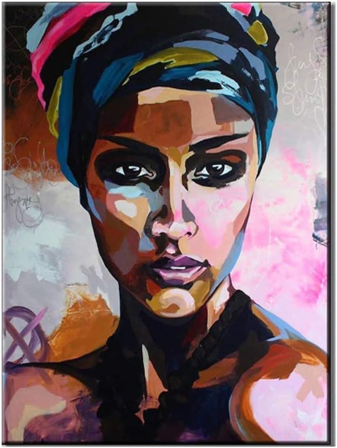 Amazon Com African American Woman Canvas Print Modern Abstract
