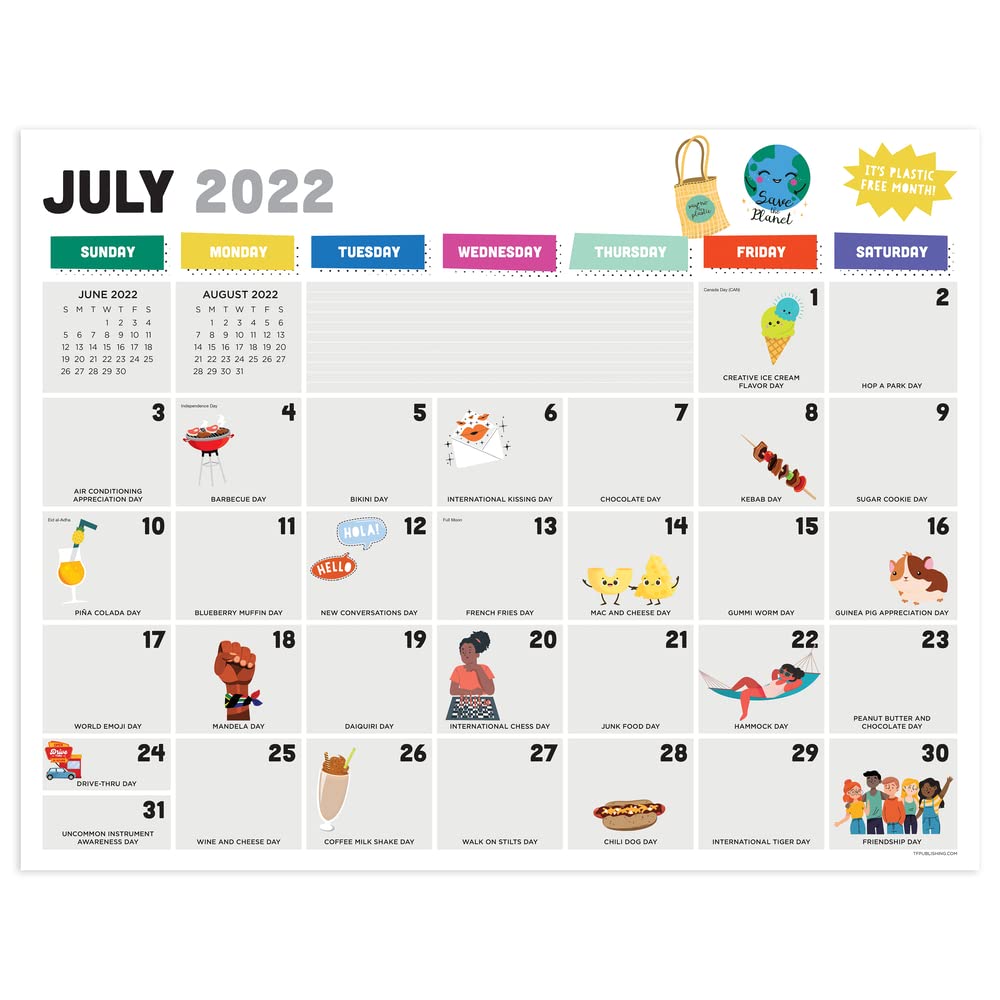 Cal Poly 2023 Calendar Cal 2023- Academic Year July 2022 - June 2023 Every Day's A Holiday Large  Desk Pad Monthly Blotter: Tf Publishing: 9781639240326: Books