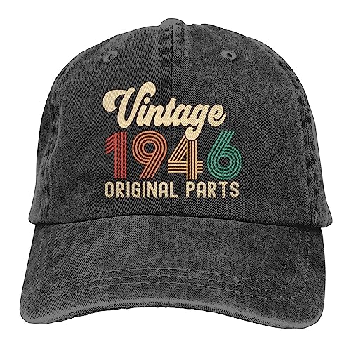 80th Birthday Decorations for Women Men, Vintage 1946 Hat Original Parts, Adjustable Cotton Printed 80 Years Old Baseball Cap, Mothers Day Retirement Gift for Mom Wife Huaband Grandma Grandpa at Amazon