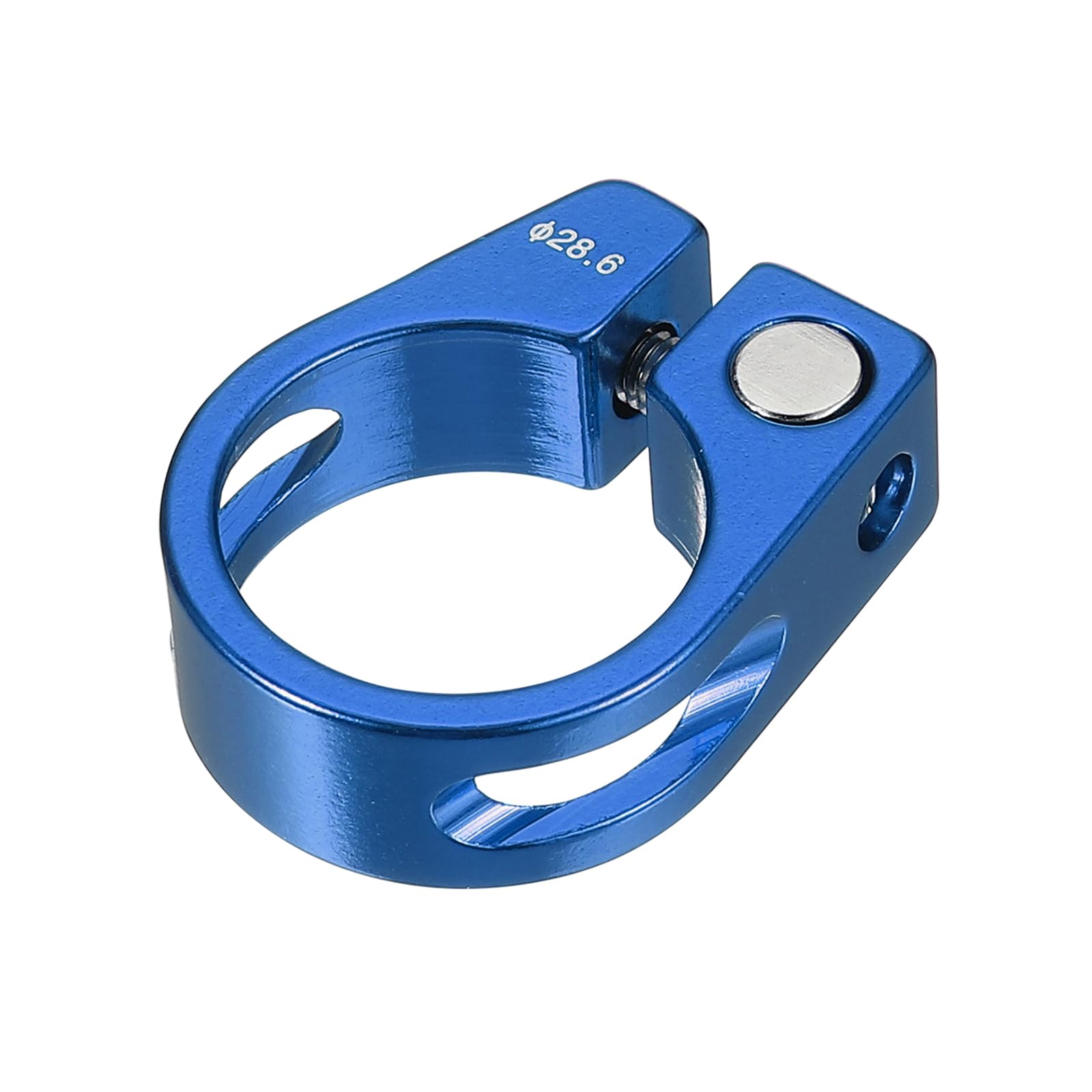 Photo 1 of PATIKIL 28.6mm Cycles Bike Seat Post Clamp, Aluminum Alloy Seat Tube Clip Bike Quick Release Clamp for Mountain Bike Road Bike Gear Track Bike Folding Bike Blue