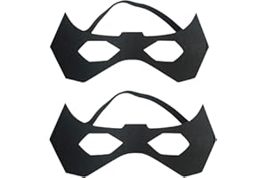 SOUTHSKY Black Eye Masks Superhero 2pcs Half Face,Bat Eyemask for Halloween,Festival,Carnival,Fancy Dress,Party