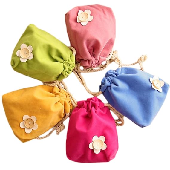 Lumanuby 5 Stück Helle Süßigkeit Farbe Münzen Tasche Durable Kleine Geldbörse für Münzen/Schlüssel/Karte Kreatives Geschenk f