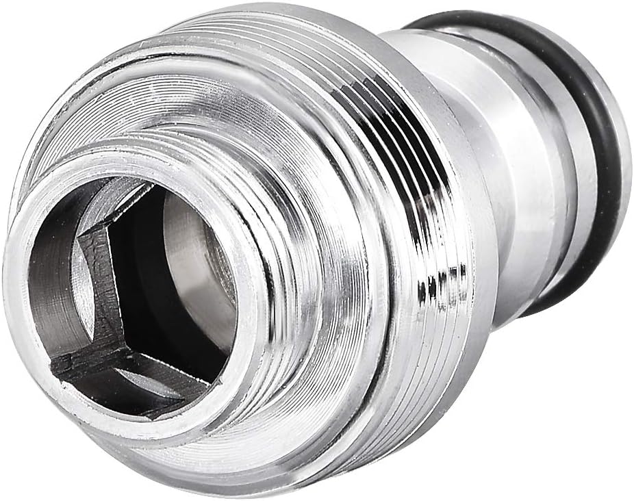 sourcing map Garden Hose Quick Connect Nickel-plated Water Hose Fitting Connectors M16 Male Threaded Adapter