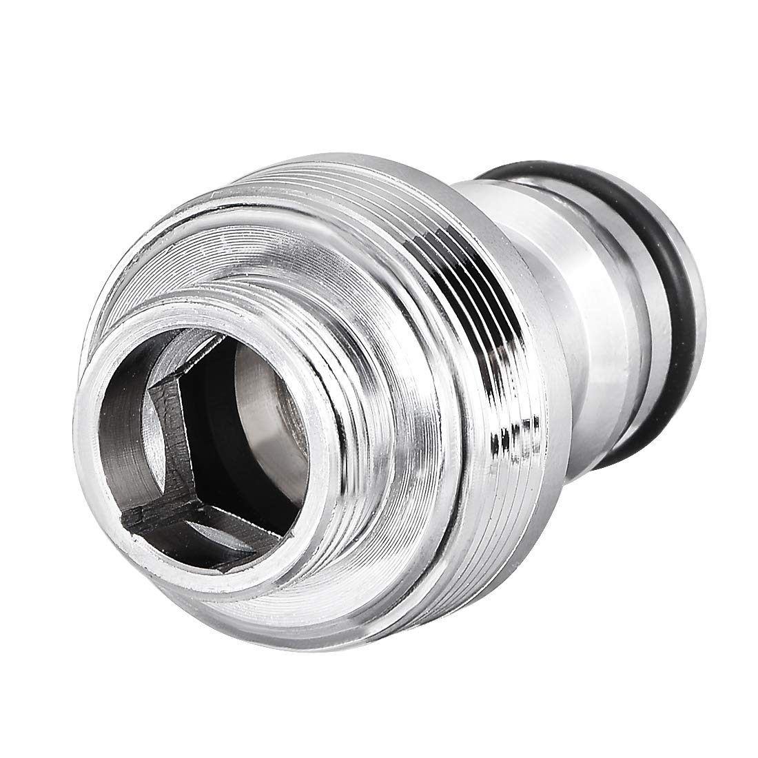 sourcing map Garden Hose Quick Connect Nickel-plated Water Hose Fitting Connectors M16 Male Threaded Adapter