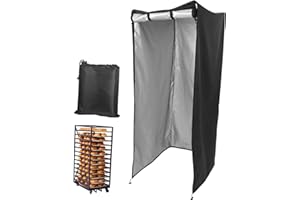 TOVINANNA Oxford Cloth Baking Rack Cover Protective Bread Rack Shield for Bakery Kitchen Use Large Black